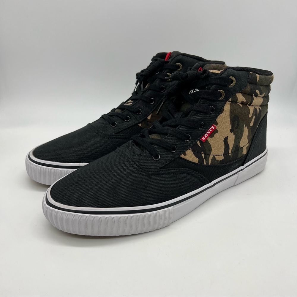 Levi’s Men’s Black / Camo High Top Sneakers - Picture 6 of 9